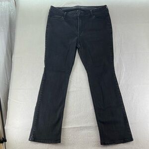 Old Navy Kicker Boot Cut Black Jeans Mid Rise Womens Size 16